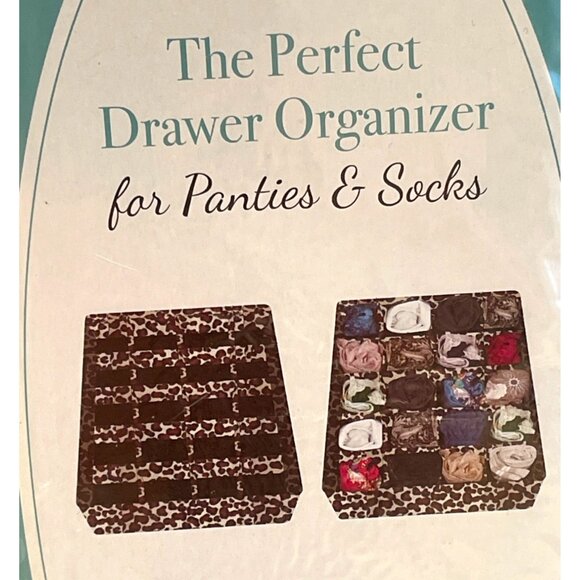 In Chic Leopard Print Fabric Drawer Organizer Panties Socks 20 Compartments NEW - Picture 2 of 7